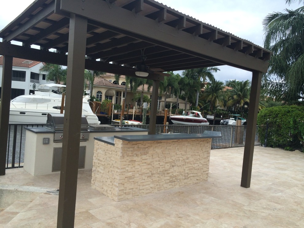 Pergola Contemporary Patio Miami by Broward Landscape, Inc.
