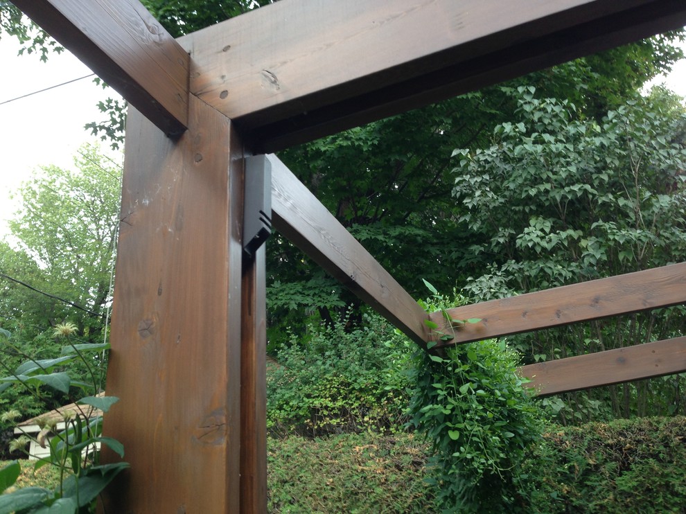 Pergola detail Contemporary Patio Montreal by Chantal De