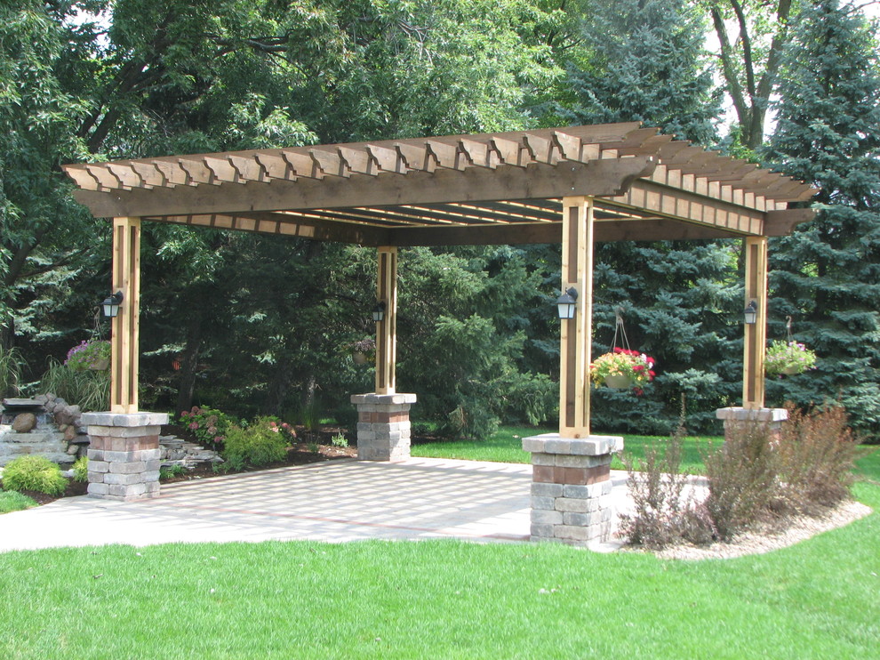Pergola, Paver Patio, Fire Table, Planterbox in Willowbrook