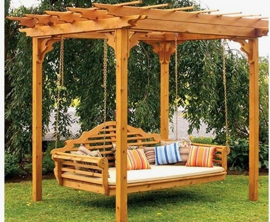 Pergola Swing Bed - Traditional - Patio - Boston - by Parent Outdoor |  Houzz UK