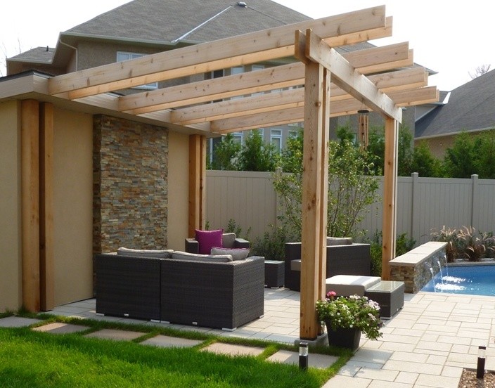 Pergolas Contemporary Patio Ottawa by MacKinnon Reid