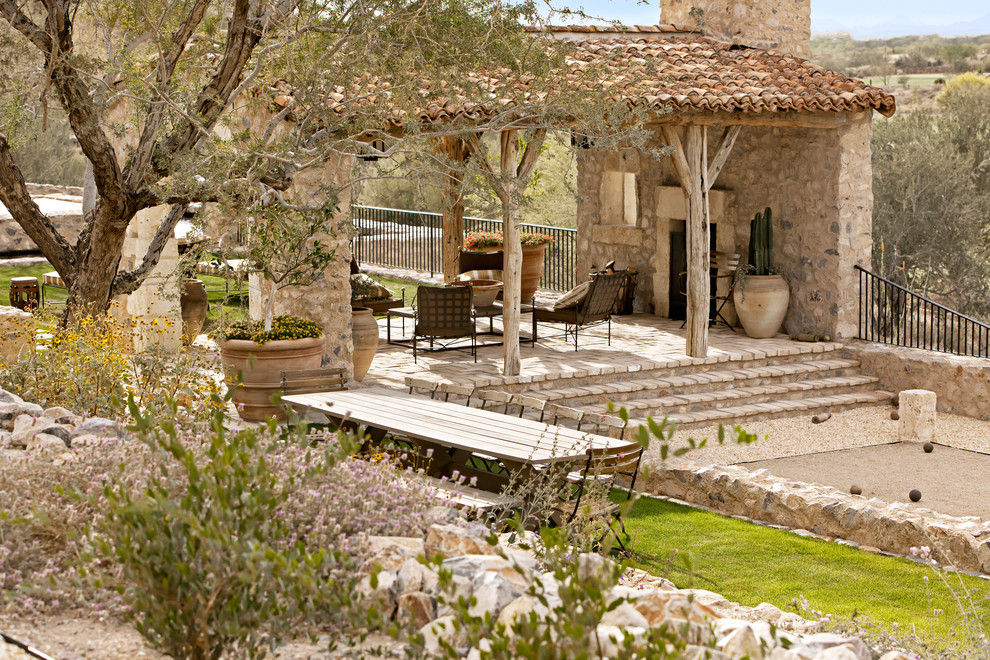 Petanque Court Mediterranean Patio Phoenix By Don Ziebell Houzz