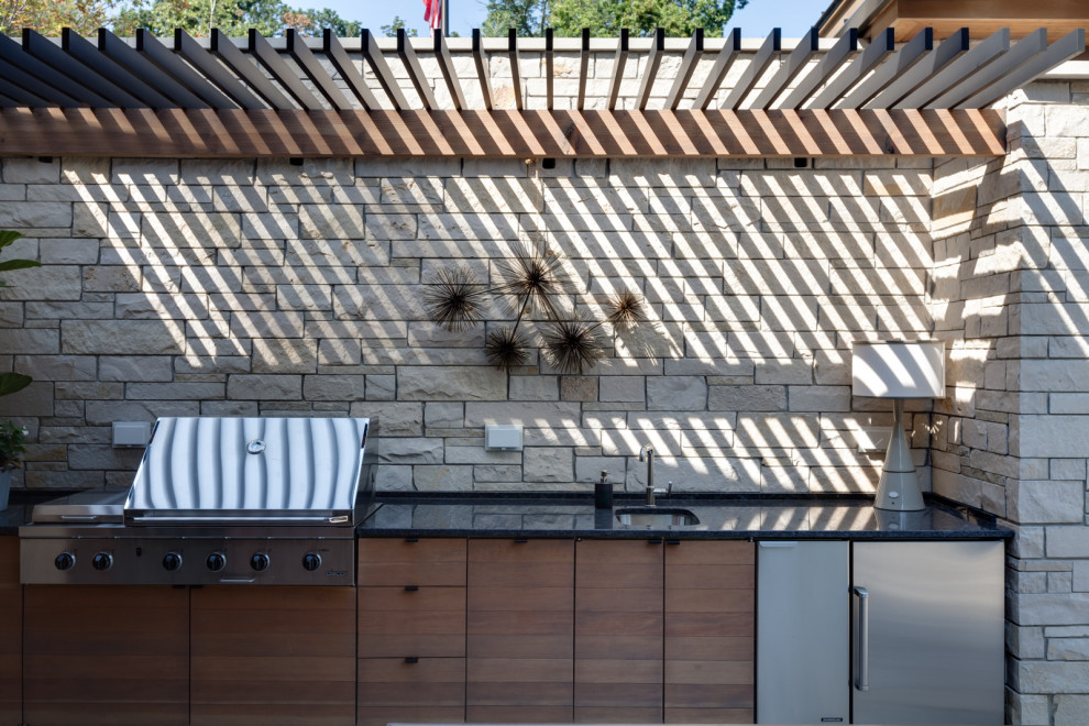 Pine Lake Private Lakeside Wisconsin Resort Home Modern Patio