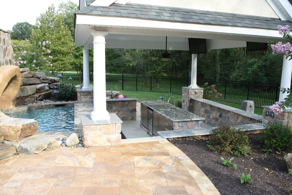 Pool and spa project has everything Contemporary Patio