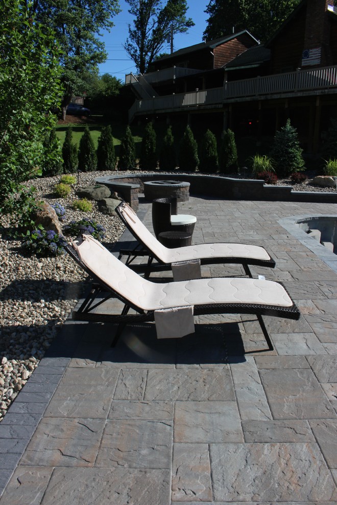 Pool Hardscape Landscape renovation Traditional Patio New York