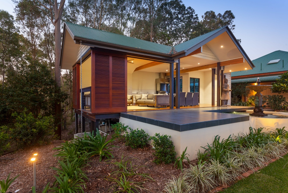 Poolside Pavilion Asian Patio Brisbane by Project Designs