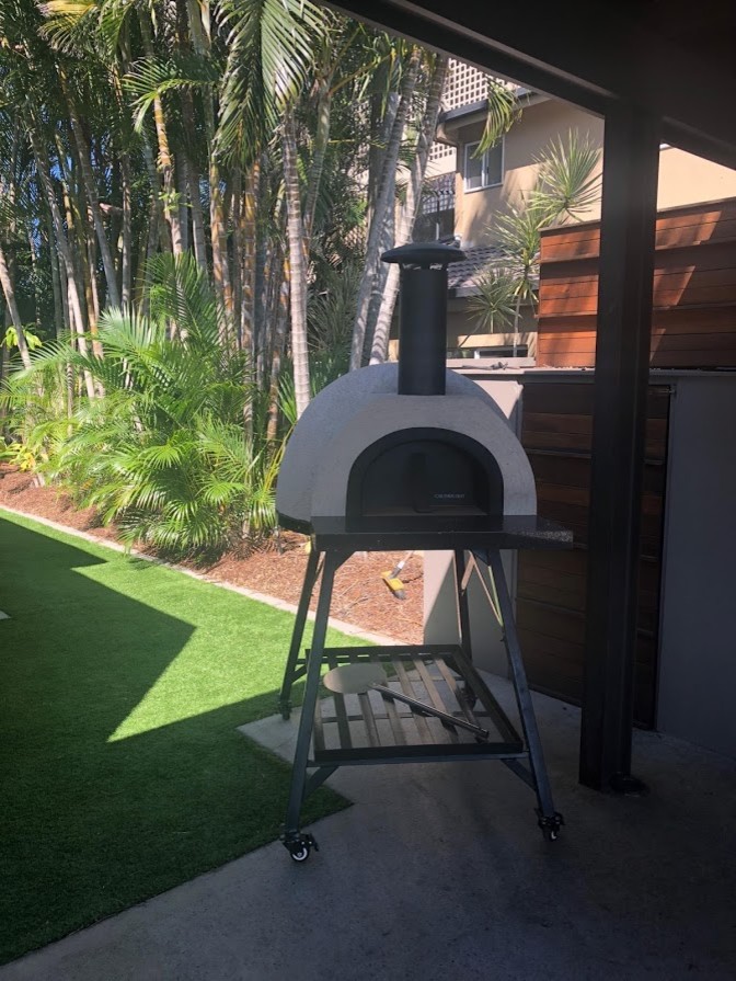 Preassembled Portable Wood Fired PIzza Ovens Modern Patio Gold
