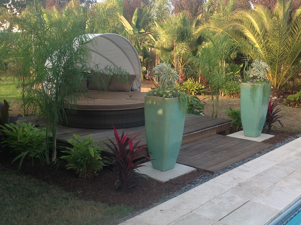 Patio - tropical patio idea in Orange County