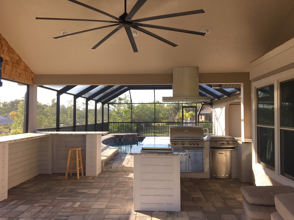 Punta Gorda Outdoor Kitchen Traditional Patio Miami by LTD