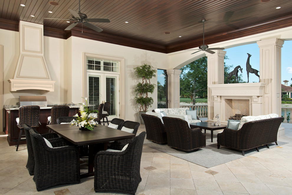 Patio - traditional backyard patio idea in Other