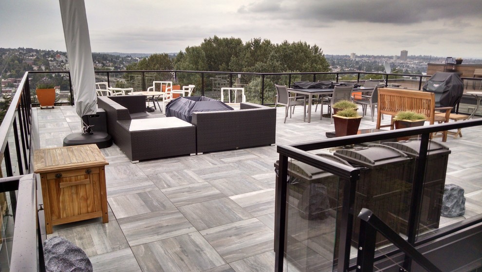 Queen Anne Roof Top Patio Contemporary Patio Seattle by Tek