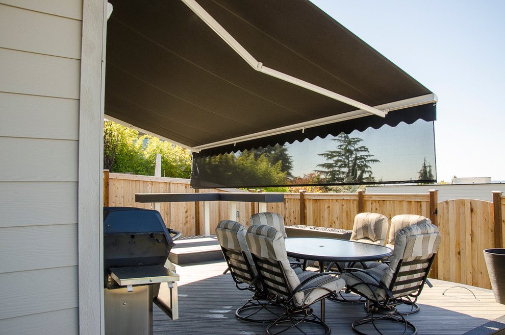 Rainier Shade Retractable Awning over Patio in Kirkland Traditional Patio Seattle by