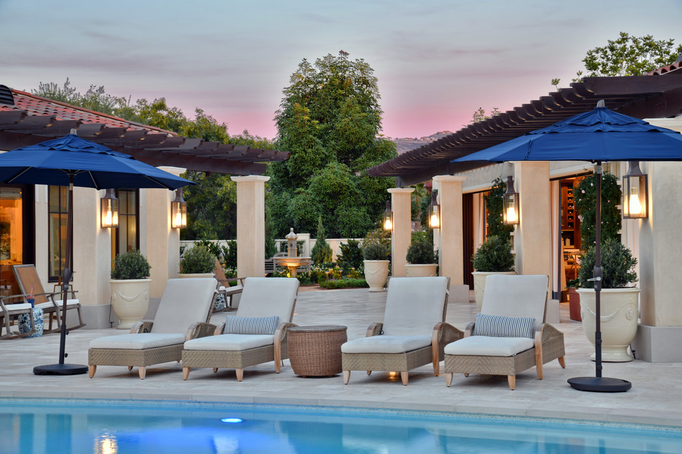 Rancho Santa Fe Pool House Mediterranean Patio San Diego by