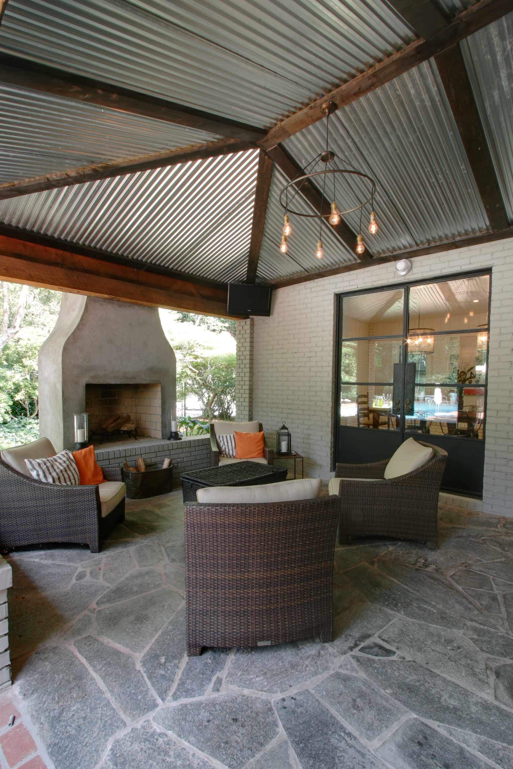 Corrugated Metal Roof Patio Ideas Photos Houzz - Diy Corrugated Metal Patio Cover