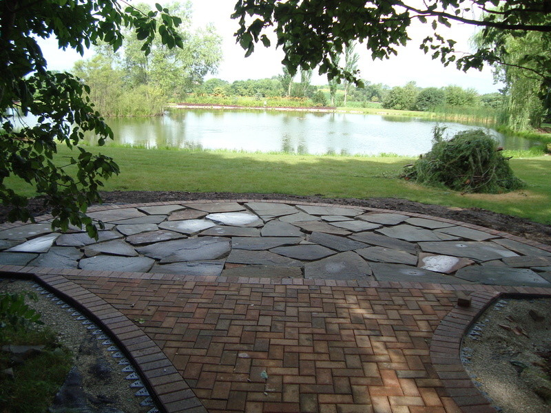 Retaining Walls and Paver Brick Patios/Walkways Traditional Patio