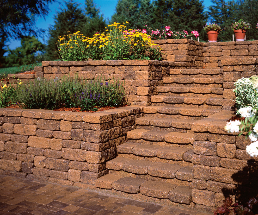 Retaining Walls Traditional Patio Minneapolis by VersaLok