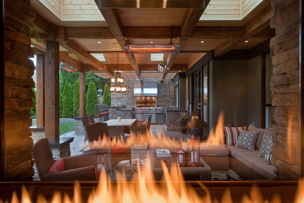 Ribs and Relaxation Traditional Patio Vancouver by reVISION