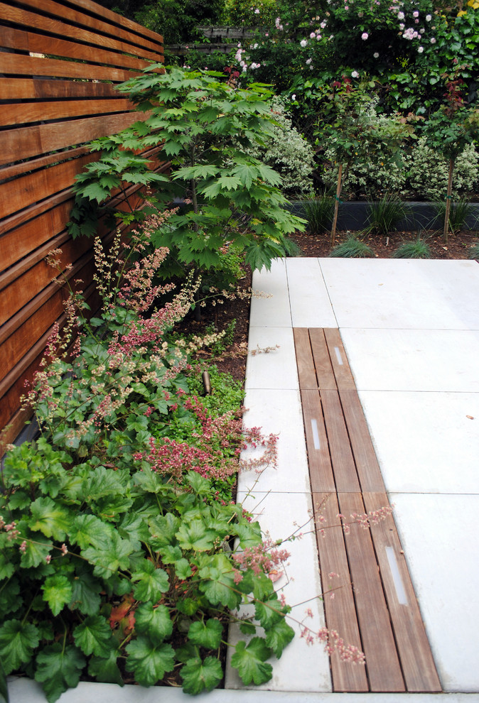 Example of a small minimalist side yard patio design in San Francisco