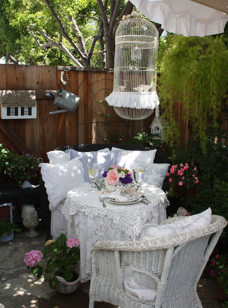 Inspiration for a shabby-chic style patio remodel in San Francisco with no cover