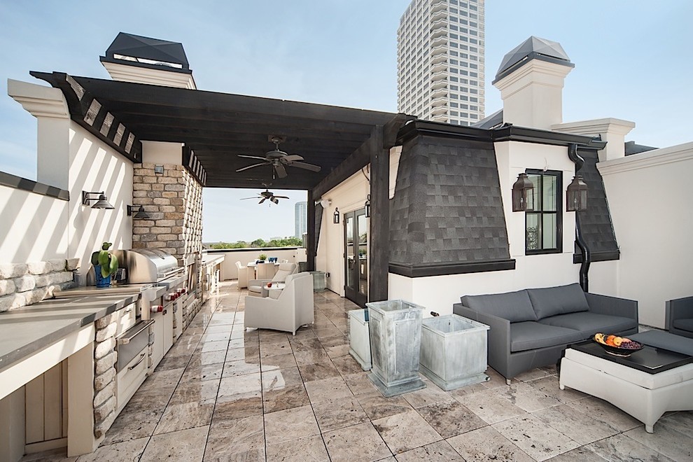 Rooftop Terrace Transitional Patio Houston by Acreage Houzz