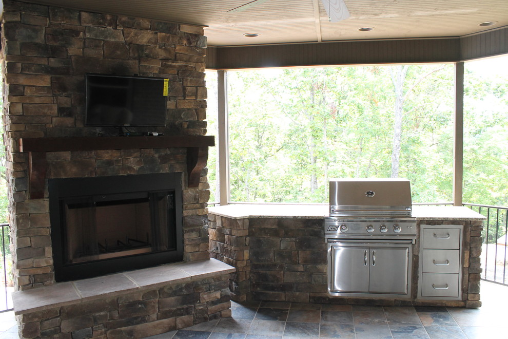 Rustic Living Rustic Patio Birmingham by Rusert Custom Homes