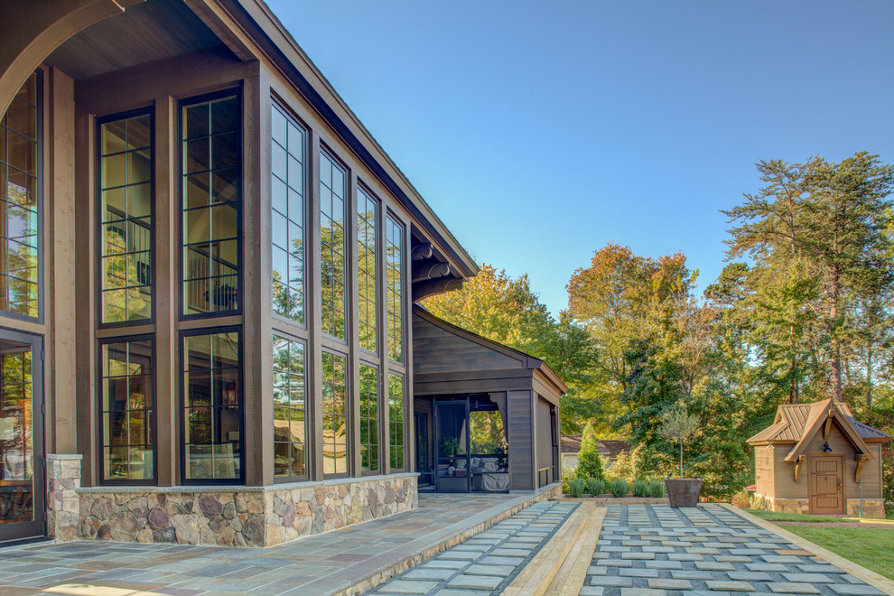 Rustic Modern on Lake Norman Rustic Patio Charlotte by Augusta