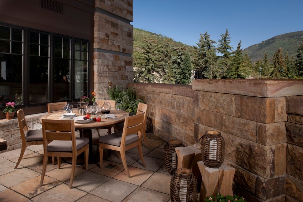 Photo of a rustic patio in Denver.