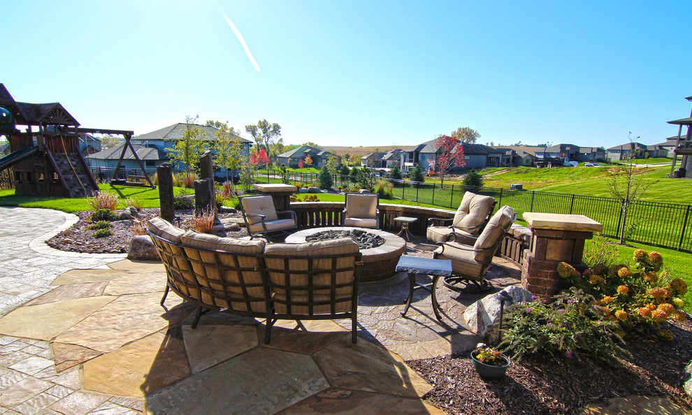 Rustic Retreat Rustic Patio Omaha by Watkins Concrete Block Company, Inc. Houzz
