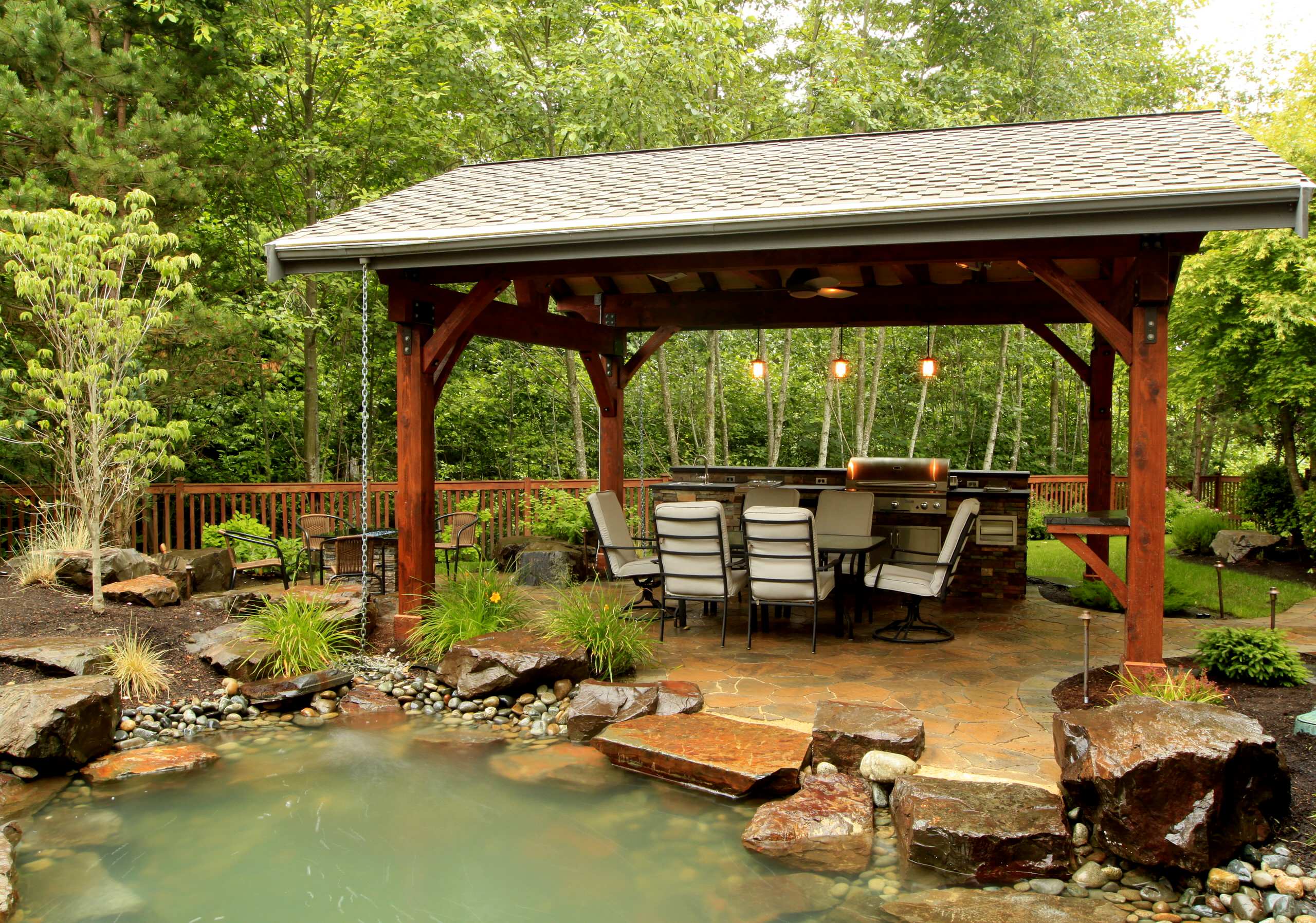 Pond Patio Pergola Houzz