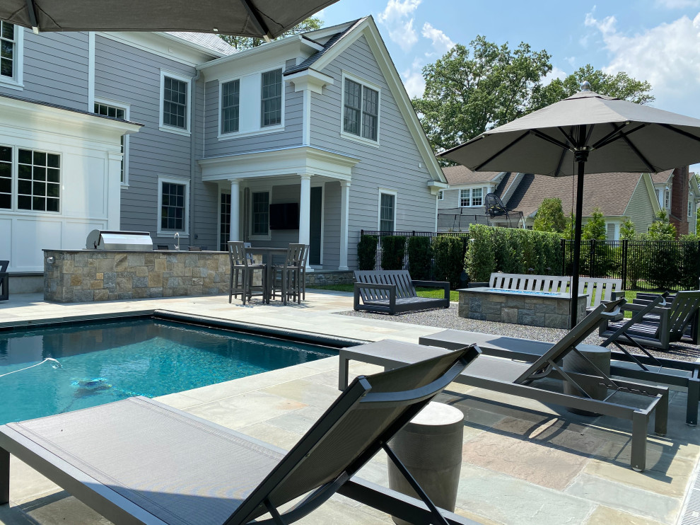 Scarsdale Pool Surround Contemporary Patio New York by LDAW