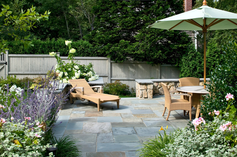This is an example of a classic patio in Boston.