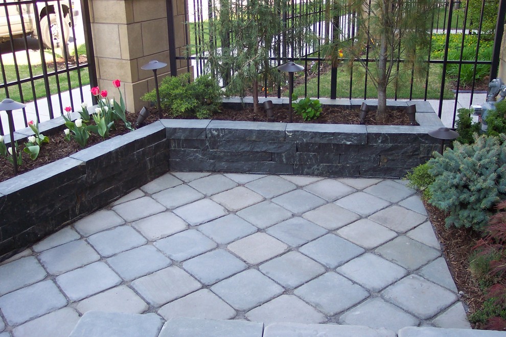 Seat Walls Traditional Patio Chicago by London Stoneworks LLC