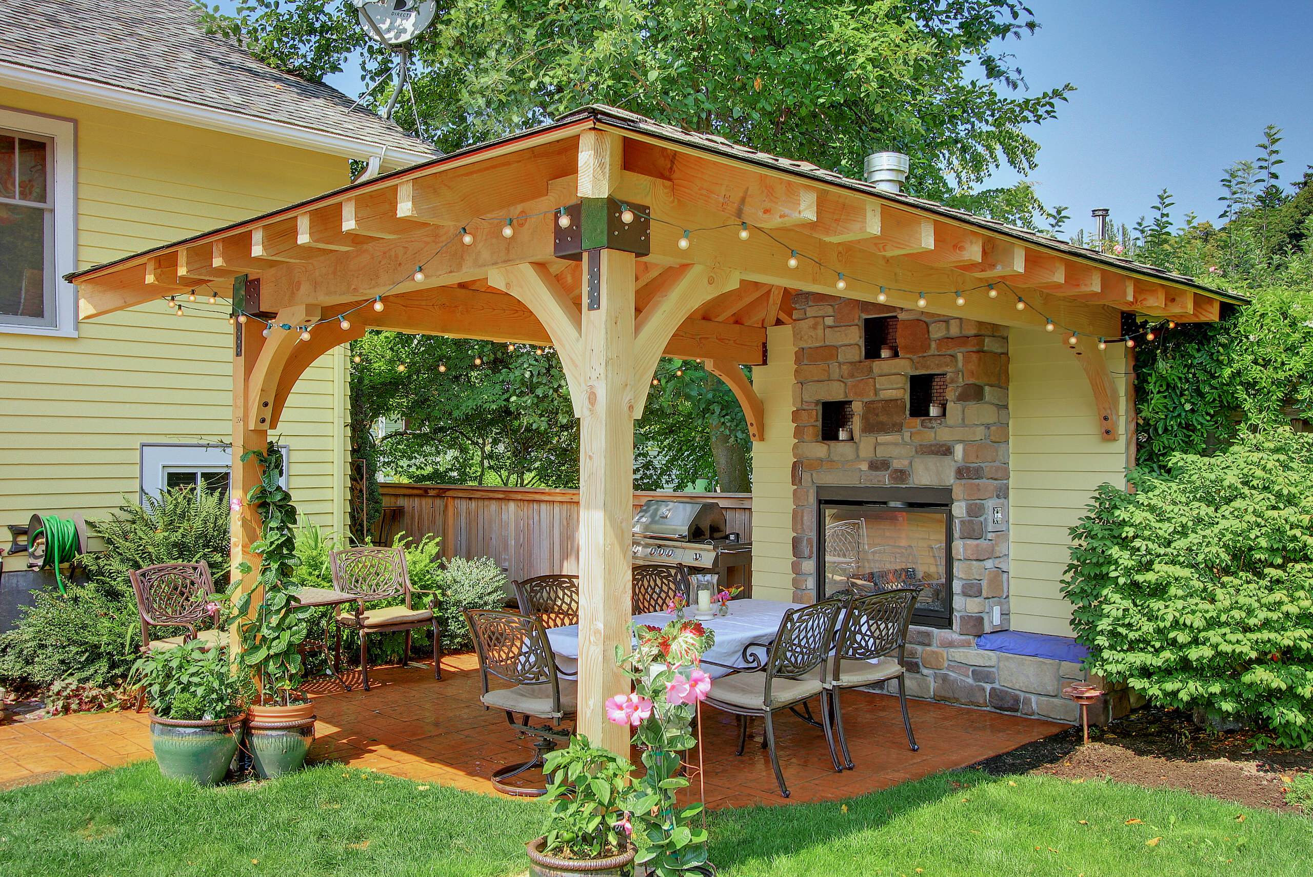75 Beautiful Patio With A Fire Pit And A Gazebo Pictures Ideas December 2021 Houzz