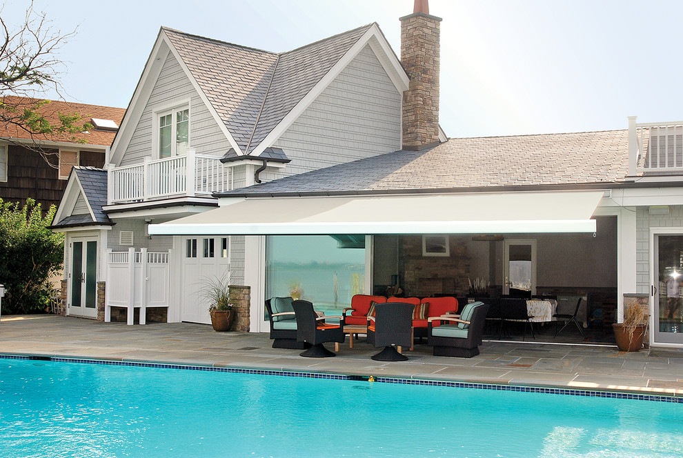 Series K300 blends beautifully into home's exterior Traditional Patio Portland Maine by