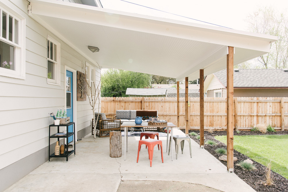 Example of an eclectic patio design in Denver