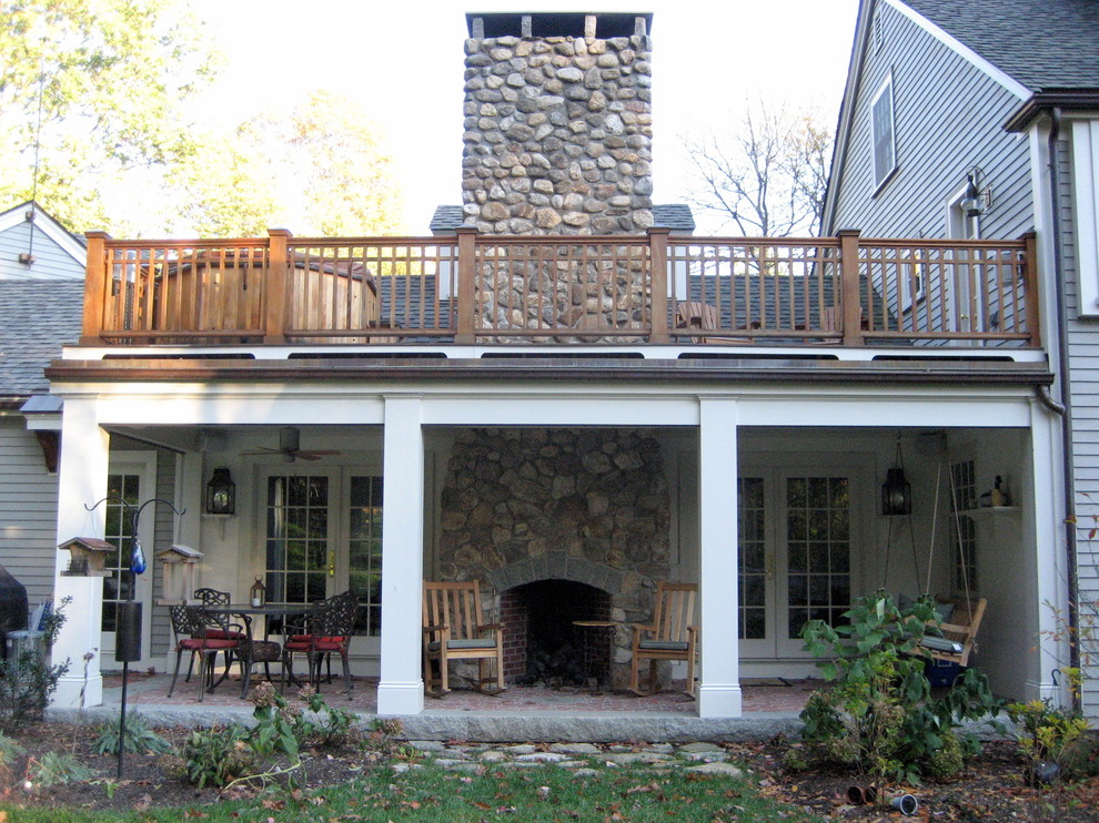 Inspiration for a country patio remodel in Boston
