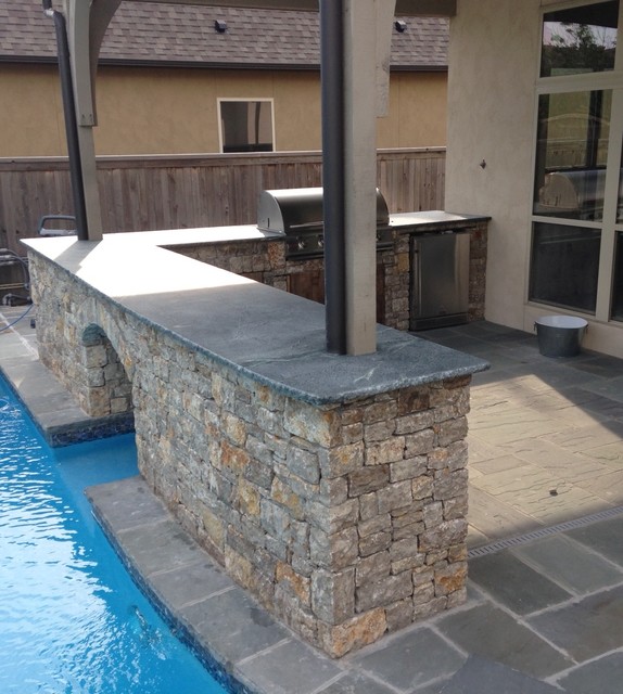 Soapstone Outdoor Kitchen Countertops Rustic Patio Other by All Stone Granite & Marble