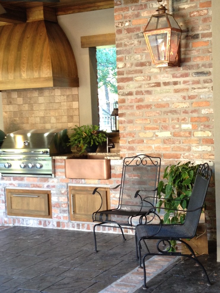 Southern Trace Outdoor Kitchen Rustic Patio New Orleans by