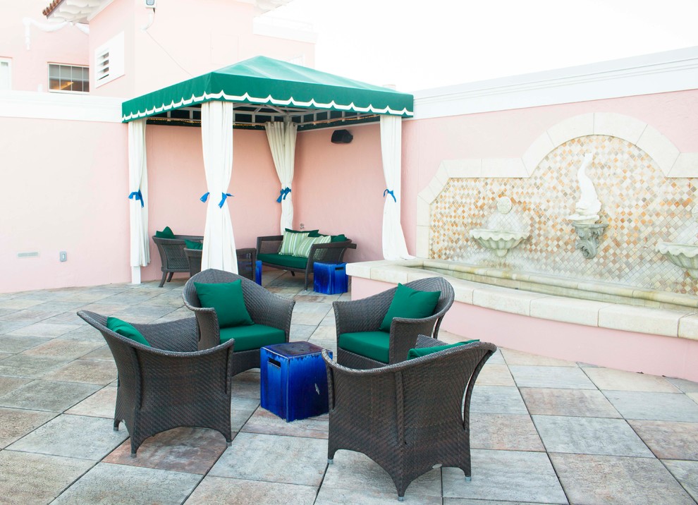 Spa cushions upgrade at resort Mediterranean Patio Tampa by