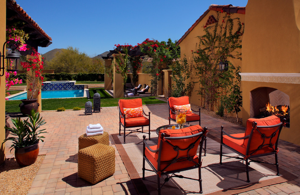 Spanish Colonial Custom Mediterranean Patio Phoenix by Heidi