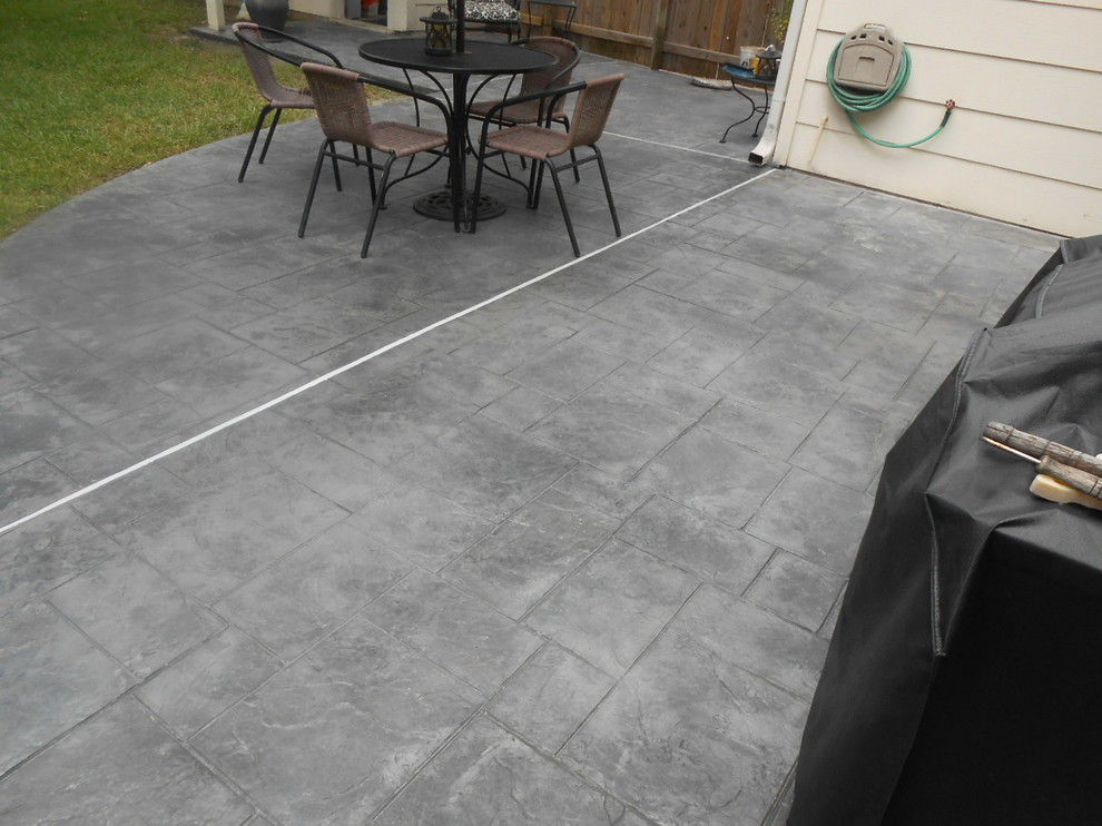 Stamped Concrete Contemporary Patio Houston by Concepts In