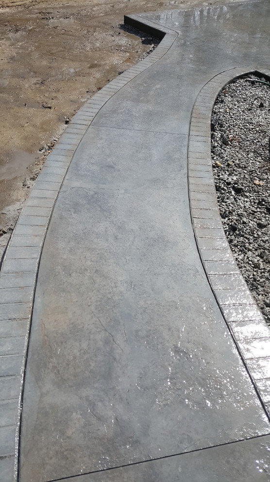 Stamped concrete Contemporary Patio Boston by Concrete Concepts