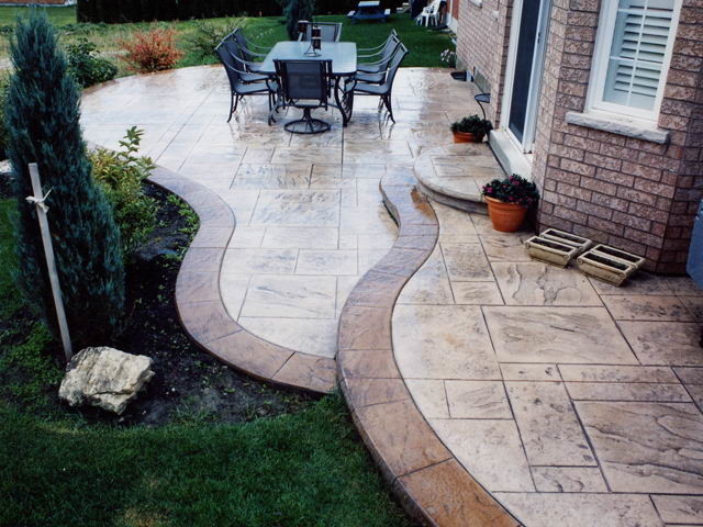 Stamped Concrete Decorative Concrete Toronto Ontario Canada Contemporary Patio Toronto By Stamped Concrete Houzz