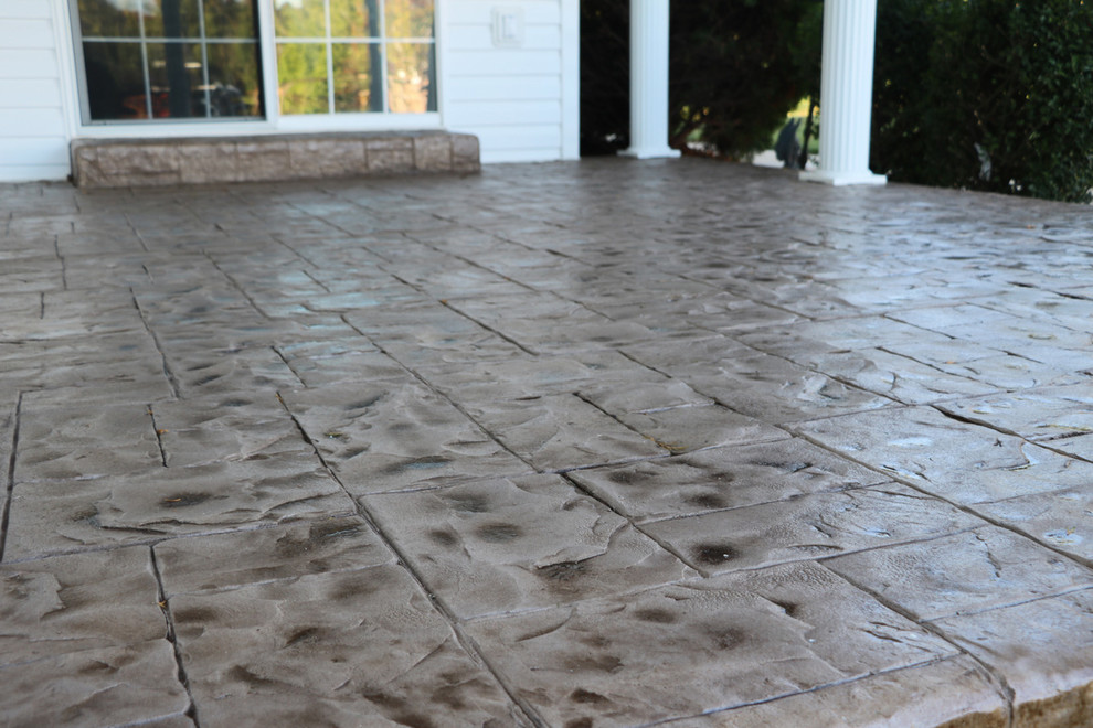 Stamped Concrete Driveway Overlay Traditional Patio St Louis by Decorative Concrete