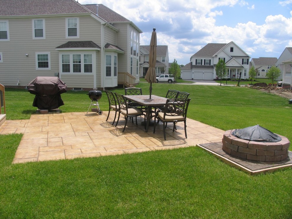Stamped Concrete Traditional Patio Columbus by King Concrete Design Impressions Houzz