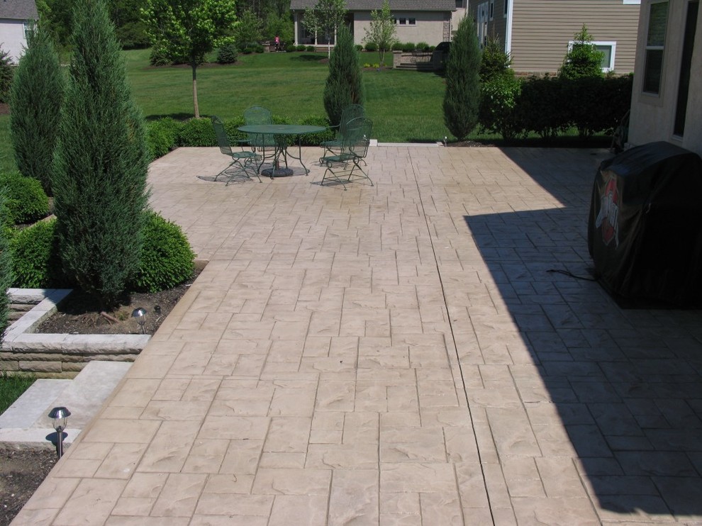 Stamped Concrete Traditional Patio Columbus by King Concrete