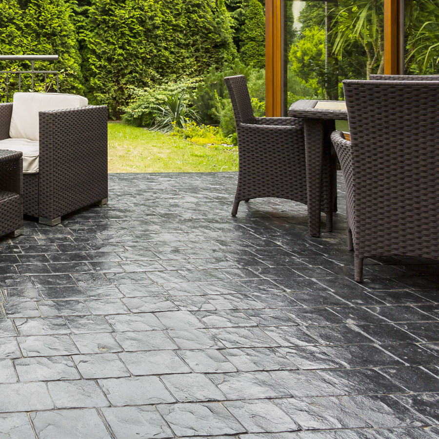 Stamped Concrete Modern Patio Salt Lake City By Lpc Paint Coatings Houzz