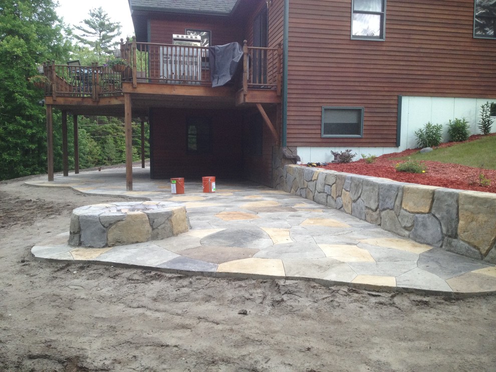 Stamped Concrete Rustic Patio Burlington by Maple Creek