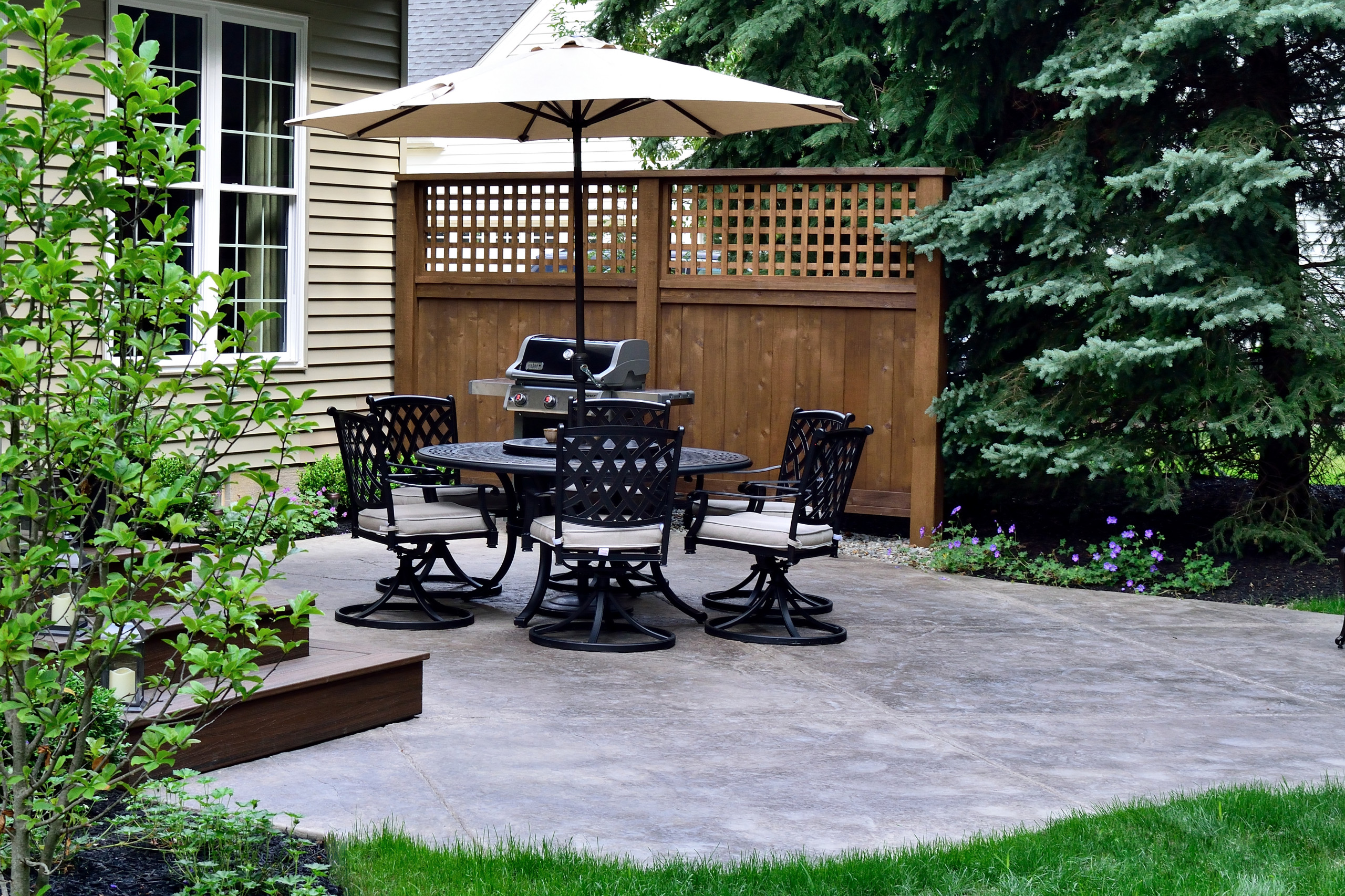 Stamped Concrete Patio In Avon Lake Oh Modern Patio Cleveland By Brian Kyles Landscapes Of Distinction Houzz
