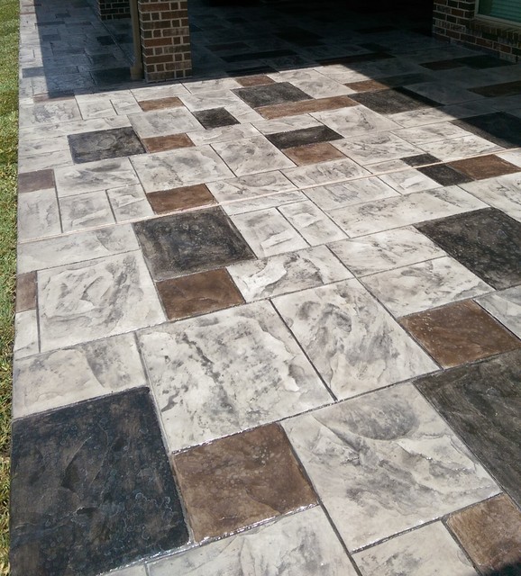 Stamped Concrete Traditional Patio Houston by Russell Outdoor Living and Custom Pools